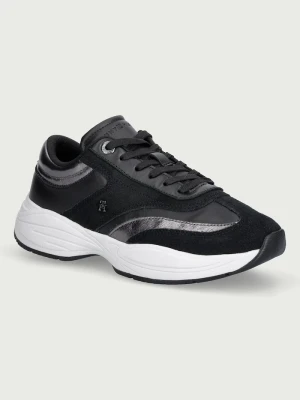 Tommy Hilfiger TH MODERN SPORTY RUNNER LEATHER sneakersy damskie skórzane czarny