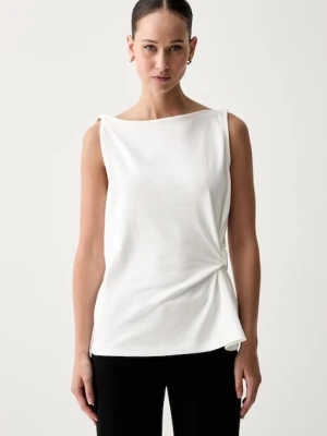 Tommy Hilfiger top damski bawełniany beżowy