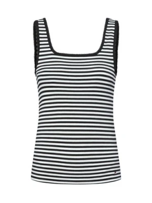 Tommy Hilfiger Top damski Kobiety Dżersej czarny|biały w paski,