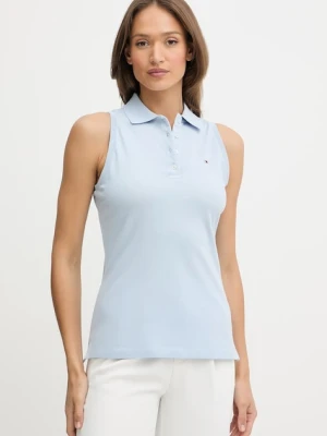 Tommy Hilfiger top damskie kolor niebieski WW0WW46790
