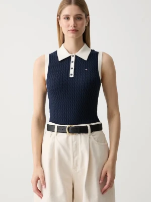 Tommy Hilfiger top swetrowy damski bawełniany