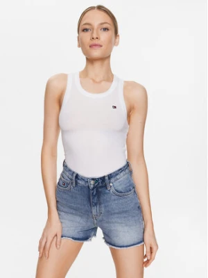 Tommy Hilfiger Top ThxSm WW0WW38987 Biały Slim Fit