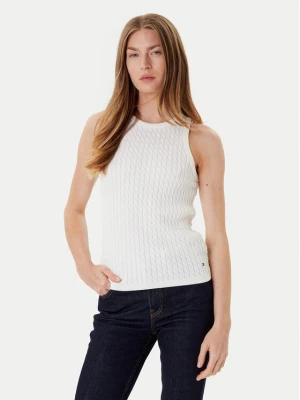 Tommy Hilfiger Top WW0WW45706 Écru Slim Fit Kremowy
