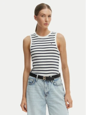 Tommy Hilfiger Top WW0WW47806 Écru Slim Fit