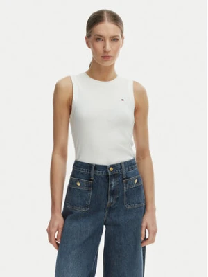 Tommy Hilfiger Top WW0WW47806 Écru Slim Fit