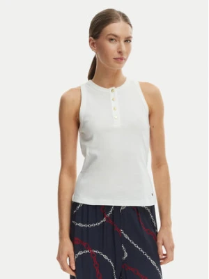 Tommy Hilfiger Top WW0WW49251 Écru Slim Fit