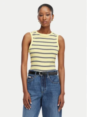 Tommy Hilfiger Top WW0WW50025 Żółty Regular Fit