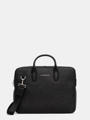 Tommy Hilfiger torba na laptopa skórzana kolor czarny AM0AM13642