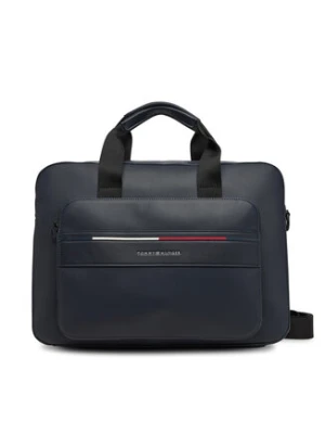 Tommy Hilfiger Torba na laptopa Th Foundation Computer Bag AM0AM13198 Granatowy