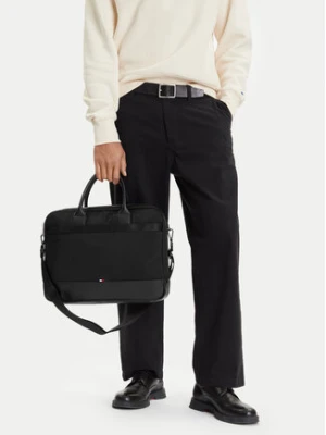 Tommy Hilfiger Torba na laptopa Th Nylon Travel Computer Bag AM0AM13470 Czarny