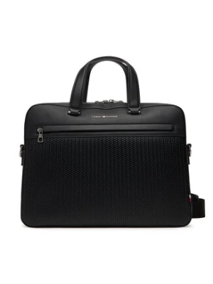 Tommy Hilfiger Torba na laptopa Th Woven Computer Bag AM0AM13660 Czarny