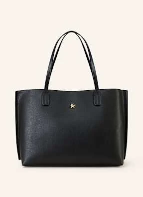 Tommy Hilfiger Torba Shopper Distinct Z Saszetką schwarz