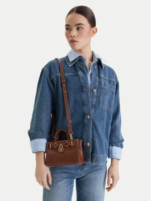 Tommy Hilfiger Torebka American Icon Micro Tote Leather AW0AW18167 Brązowy