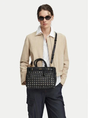 Tommy Hilfiger Torebka American Icon Mini Tote Braided AW0AW18734 Czarny