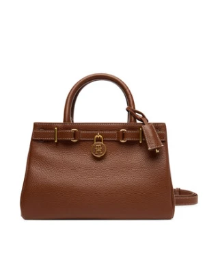 Tommy Hilfiger Torebka American Icon Mini Tote Leather AW0AW17926 Brązowy