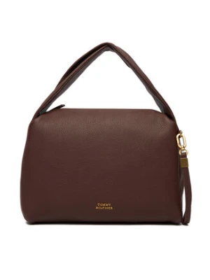 Tommy Hilfiger Torebka City Leather Shoulder Bag AW0AW18152 Brązowy