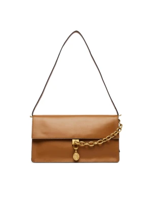 Tommy Hilfiger Torebka Crest Leather Conv Shoulder Bag AW0AW19015 Brązowy