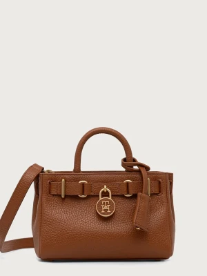 Tommy Hilfiger torebka crossbody damska skórzana brązowy