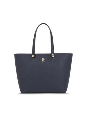 Tommy Hilfiger Torebka Emblem Shopper AW0AW15178 Granatowy