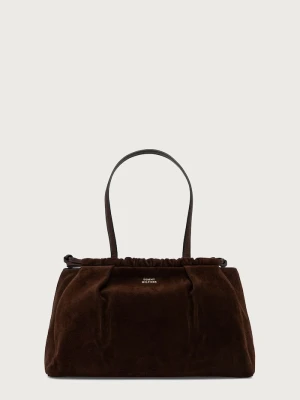 Tommy Hilfiger torebka hobo damska zamszowa brązowy