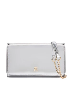 Tommy Hilfiger Torebka Icon Flap W/Chain Met AW0AW17959 Srebrny