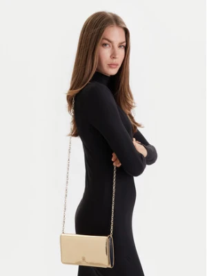 Tommy Hilfiger Torebka Icon Flap W/Chain Met AW0AW17959 Złoty