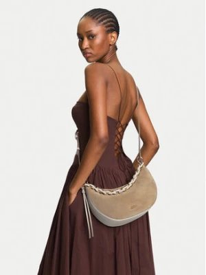 Tommy Hilfiger Torebka Moon Leather Crossover Suede AW0AW17537 Beżowy