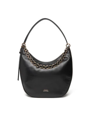 Tommy Hilfiger Torebka Moon Leather Hobo AW0AW17468 Czarny