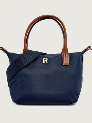 Tommy Hilfiger Torebka na ramię POPETTE | z dodatkiem skóry granatowy