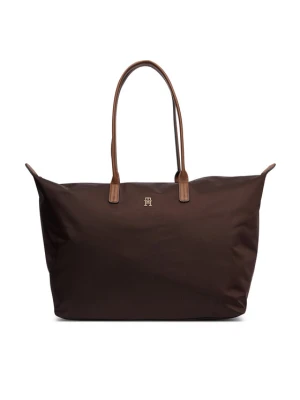 Tommy Hilfiger Torebka Popette Maxi Tote AW0AW17996 Brązowy