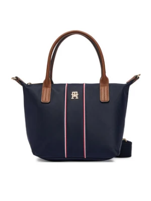 Tommy Hilfiger Torebka Popette Mini Tote Corp AW0AW17707 Granatowy