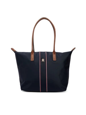 Tommy Hilfiger Torebka Popette Tote Corp AW0AW17706 Granatowy