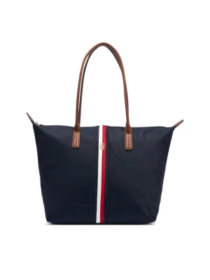 Tommy Hilfiger Torebka Popette Tote Corp AW0AW19027 Granatowy