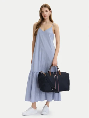 Tommy Hilfiger Torebka Popette Weekender Corp AW0AW18529 Niebieski