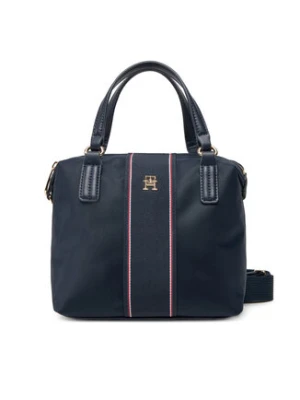 Tommy Hilfiger Torebka Poppy Small Tote Corp AW0AW17204 Granatowy