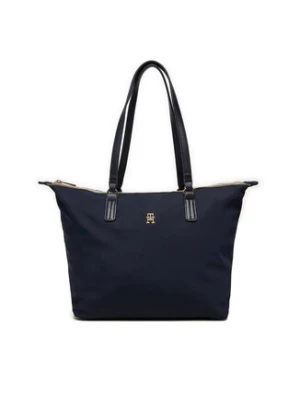 Tommy Hilfiger Torebka Poppy Tote Corp AW0AW16480 Granatowy