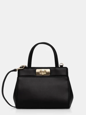 Tommy Hilfiger torebka shopper damska z imitacji skóry czarny