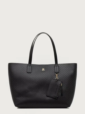 Tommy Hilfiger torebka shopper damska z imitacji skóry czarny