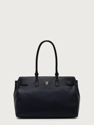 Tommy Hilfiger torebka shopper damska z imitacji skóry granatowy