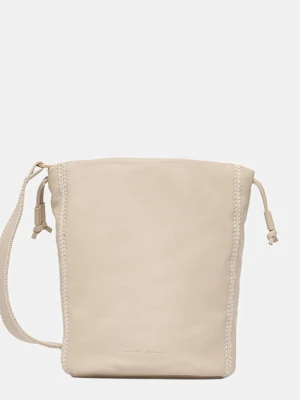 Tommy Hilfiger torebka skórzana kolor beżowy AW0AW17540
