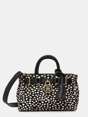 Tommy Hilfiger torebka skórzana kolor beżowy AW0AW18168