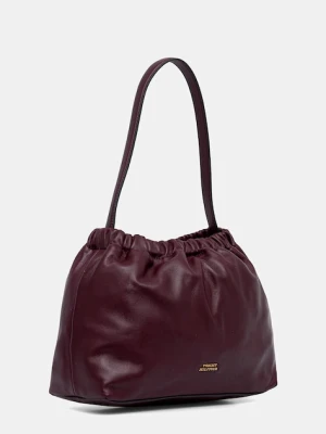 Tommy Hilfiger torebka skórzana kolor bordowy AW0AW18307