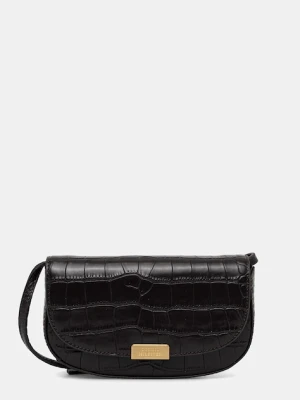 Tommy Hilfiger torebka skórzana kolor brązowy AW0AW18203