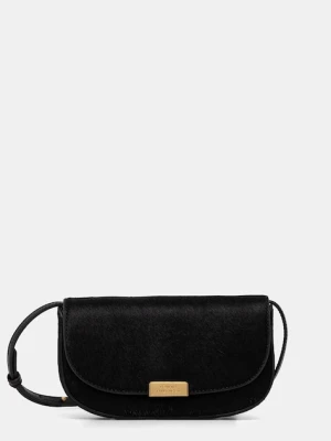 Tommy Hilfiger torebka skórzana kolor czarny AW0AW17941
