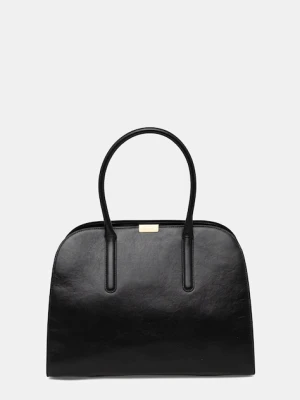 Tommy Hilfiger torebka skórzana kolor czarny AW0AW18206