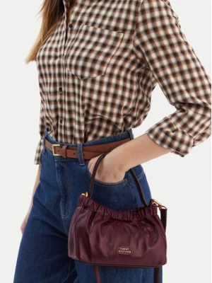 Tommy Hilfiger Torebka Soft Leather Mini Crossover AW0AW18306 Bordowy