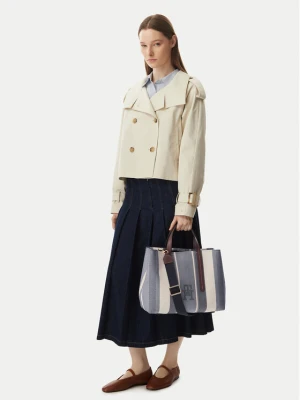 Tommy Hilfiger Torebka Th City Satchel Jacquard AW0AW18733 Niebieski