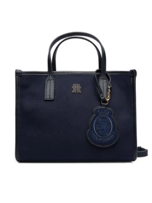 Tommy Hilfiger Torebka Th City Small Tote Melton AW0AW17852 Granatowy