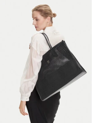 Tommy Hilfiger Torebka Th City Summer Tote Woven AW0AW17640 Czarny