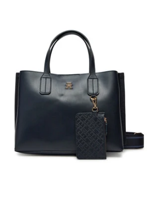 Tommy Hilfiger Torebka Th Distinct Mini Tote AW0AW17192 Granatowy